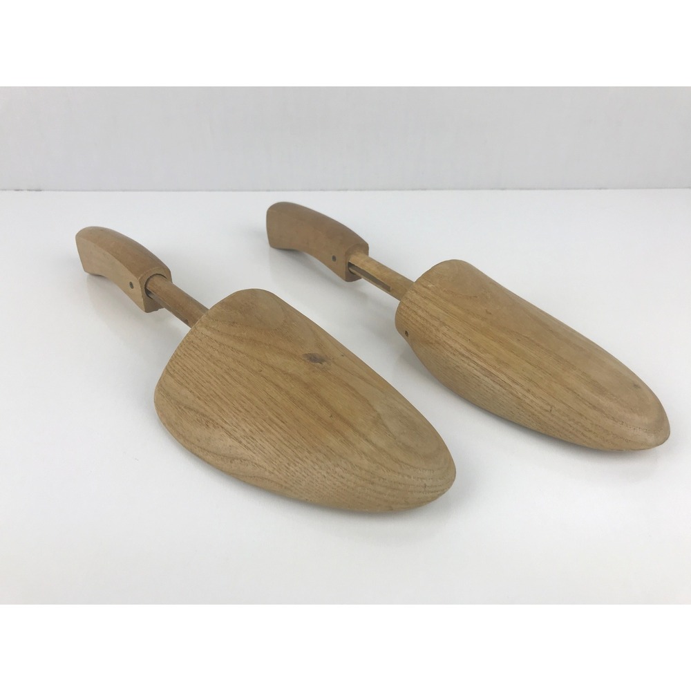 VTG‎ Mens Shoe Trees Shapers Stretchers Adjustable Cedar Wood Size 5